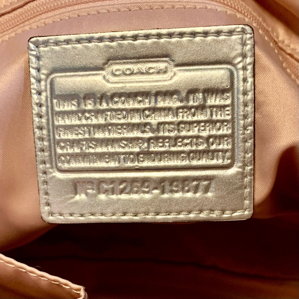 Coach Poppy Ikat Signature C Multi / Silver Glam Tote / Shoulder Bag - Picture 5 of 9